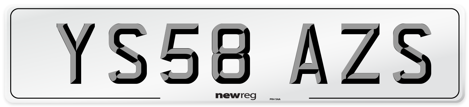 YS58 AZS Number Plate from New Reg